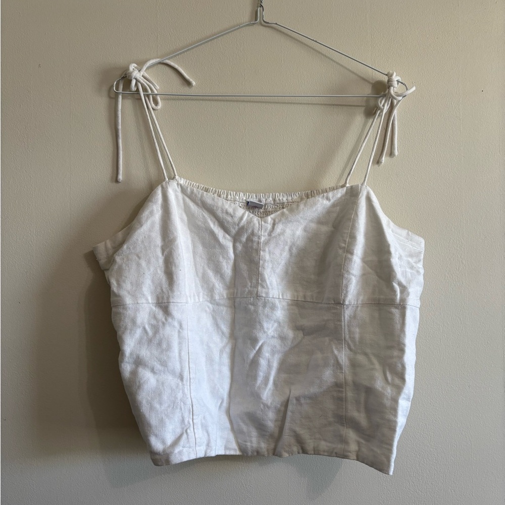 White Linen Women's Top